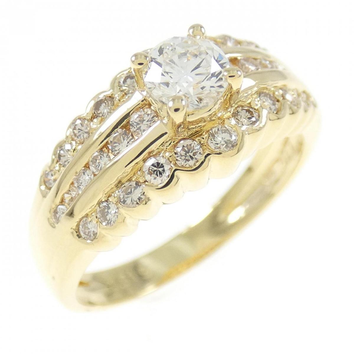 【KOMEHYO】 K18YG ダイヤモンド リング 0.319CT【中古】 【コメ兵】