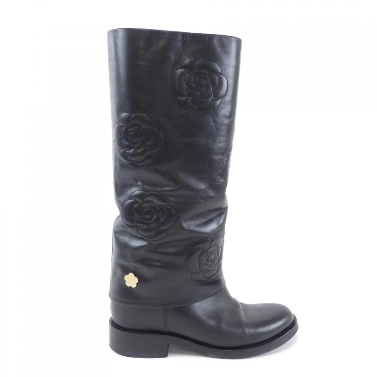 CHANEL ロングブーツ　キャビアスキン 楽天市場】CHANEL High Boots ロング ブーツ ココマーク