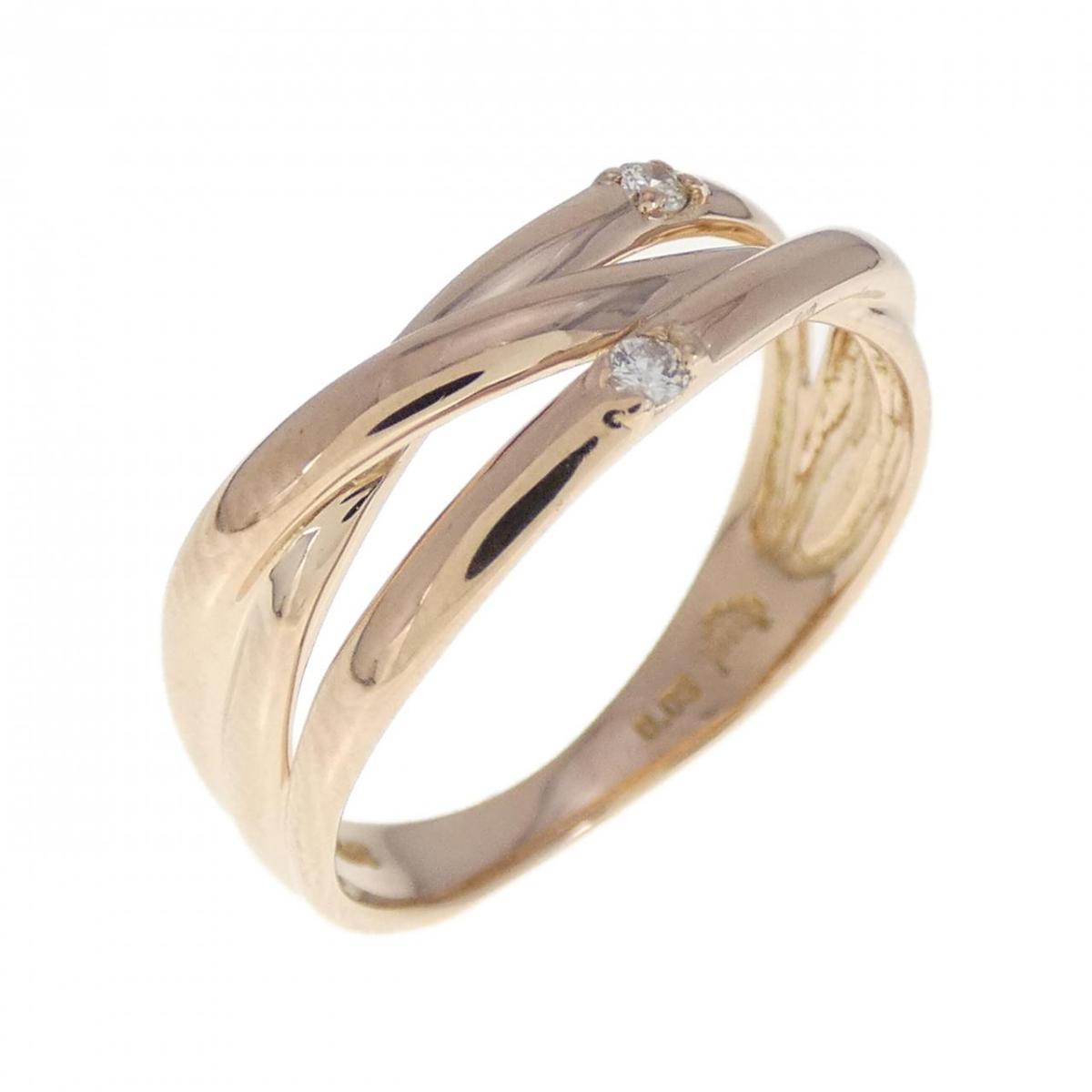 【KOMEHYO】 K18PG ダイヤモンド リング 0.03CT【中古】 【コメ兵】