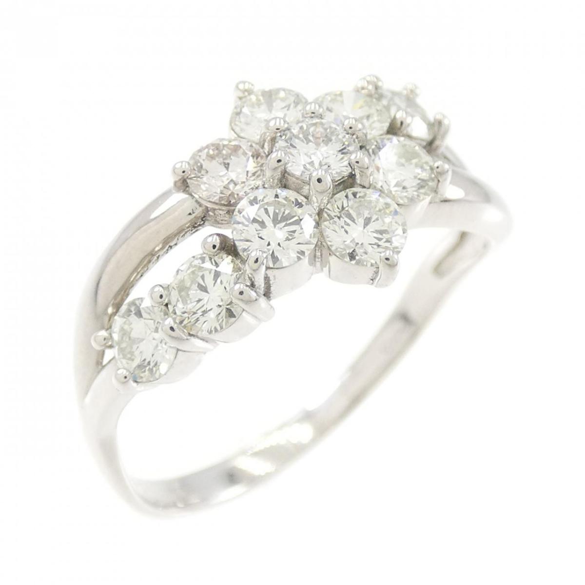 【KOMEHYO】 PT フラワー ダイヤモンド リング 1.00CT【中古】 【コメ兵】
