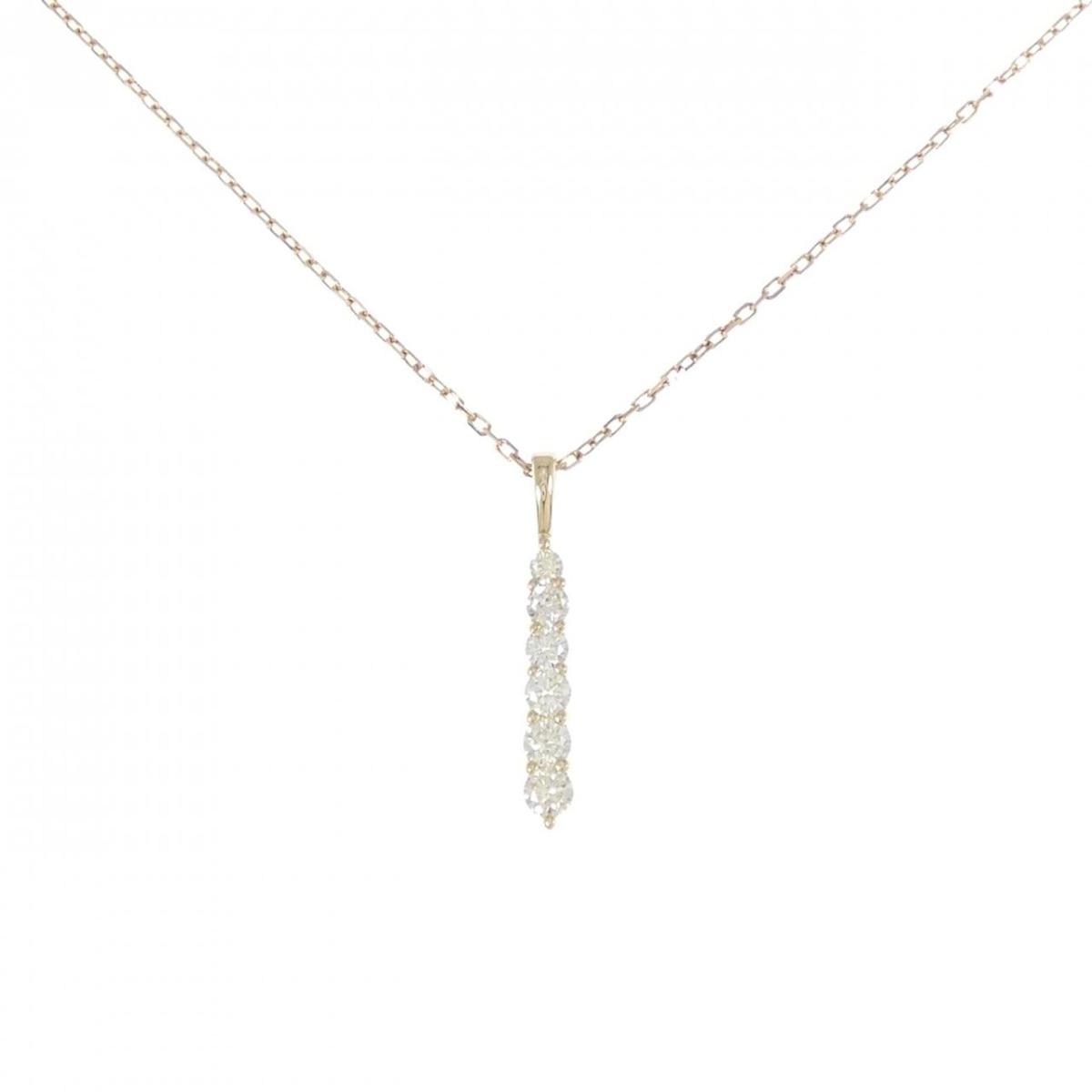 【KOMEHYO】 K18YG ダイヤモンド ネックレス 0.32CT【中古】 【コメ兵】