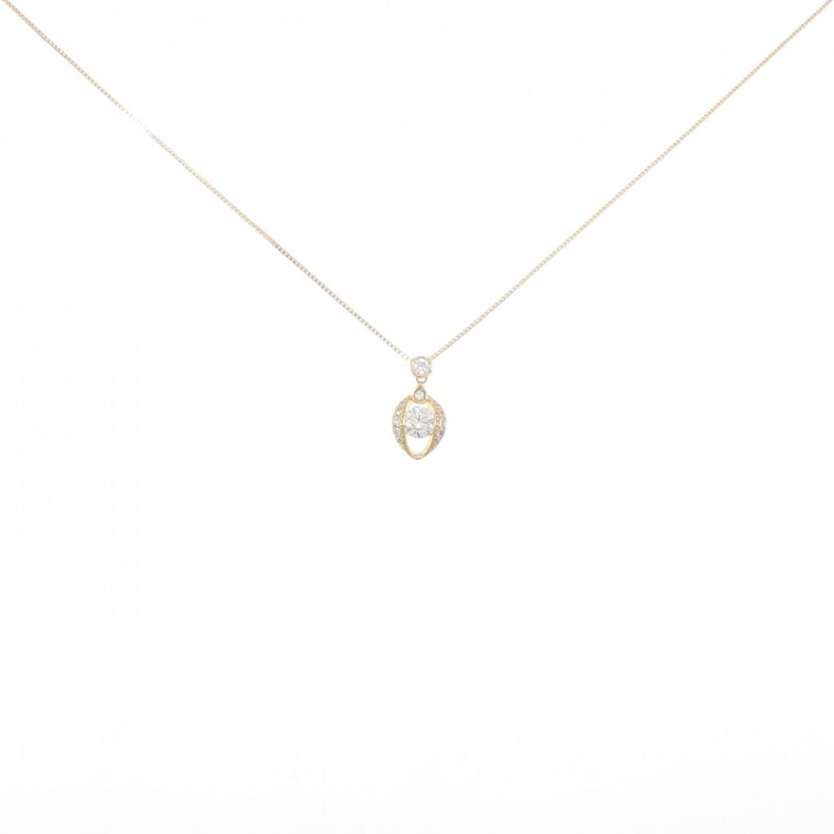 【KOMEHYO】 K18YG ダイヤモンド ネックレス 0.234CT【中古】 【コメ兵】