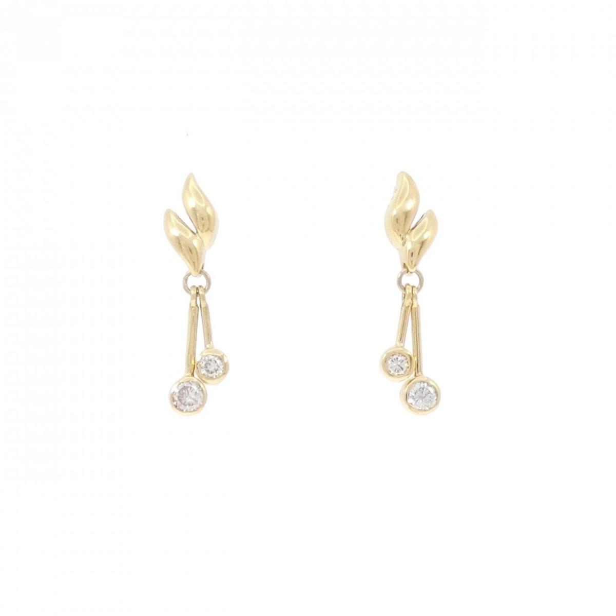 【KOMEHYO】 K18YG ダイヤモンド ピアス 0.30CT【中古】 【コメ兵】