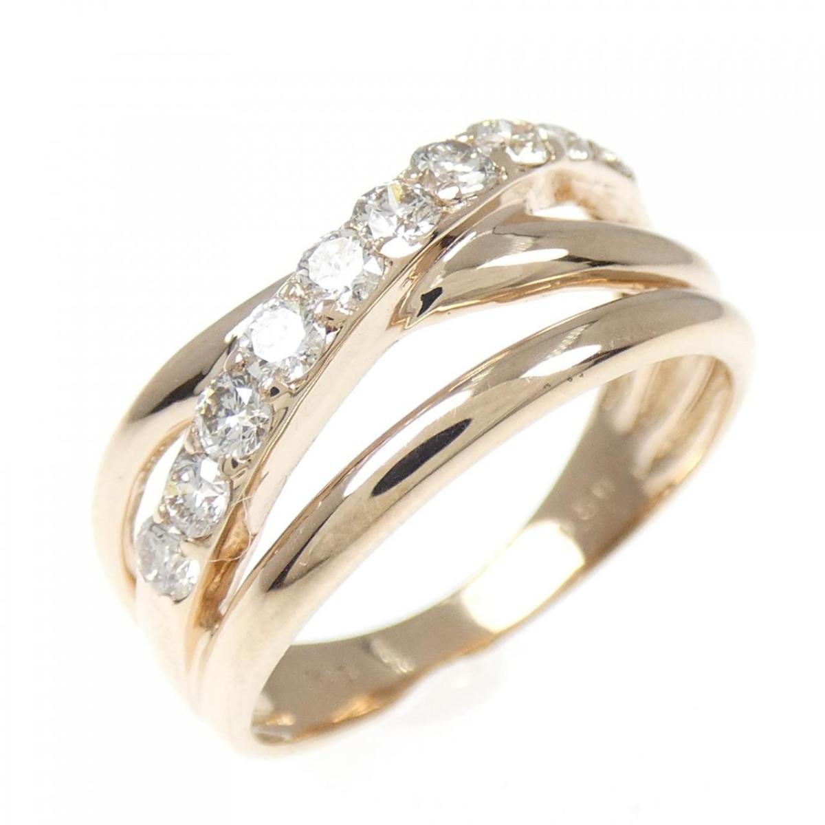 【KOMEHYO】 K18PG ダイヤモンド リング 0.50CT【中古】 【コメ兵】