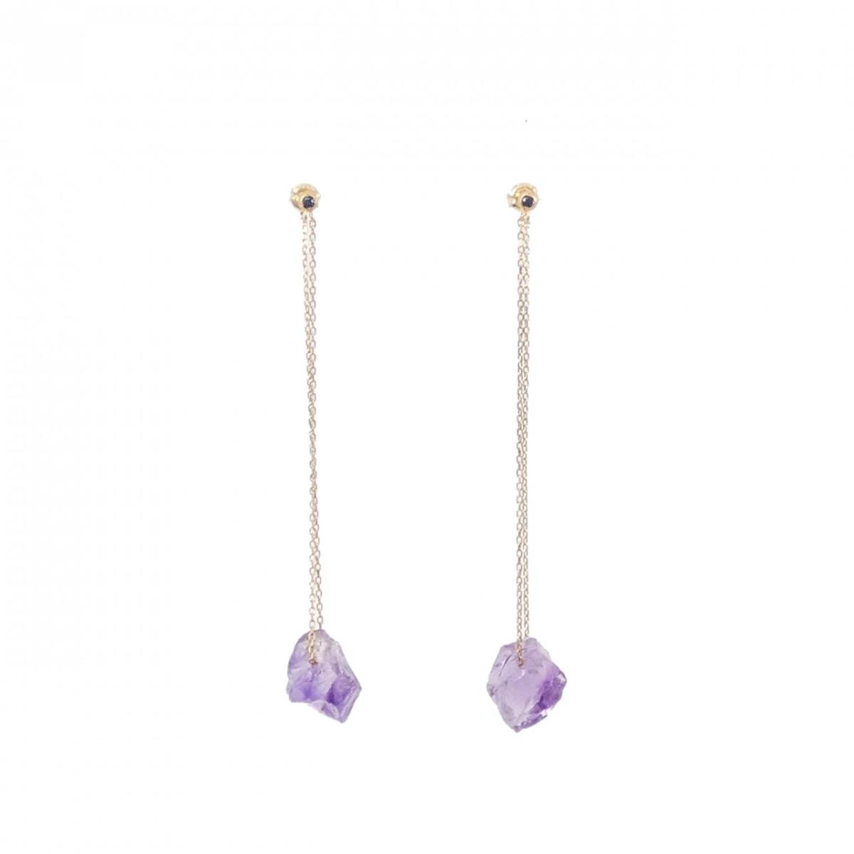 【KOMEHYO】 K18YG アメジスト ピアス【中古】 【コメ兵】