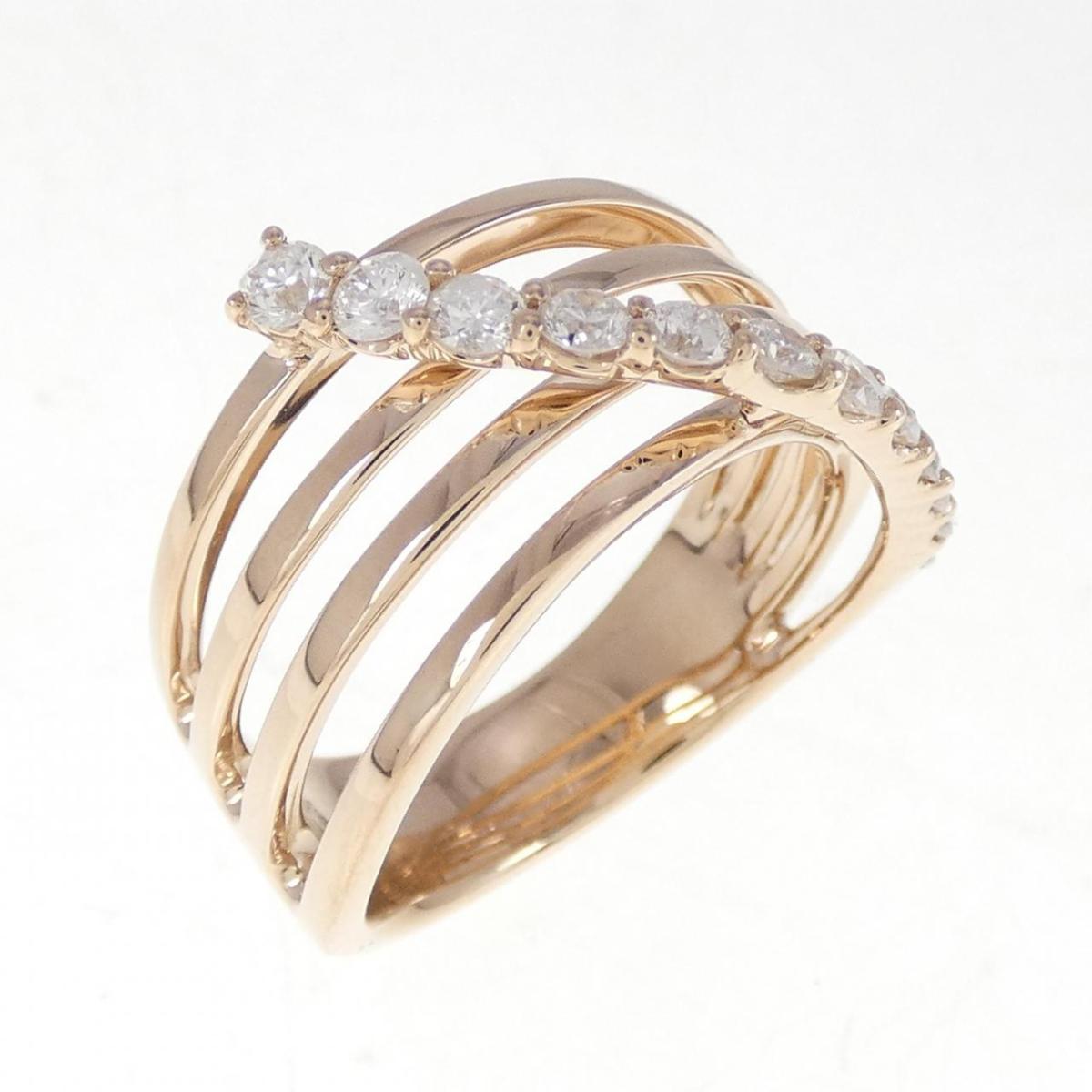 【KOMEHYO】 K18PG ダイヤモンド リング 0.50CT【中古】 【コメ兵】