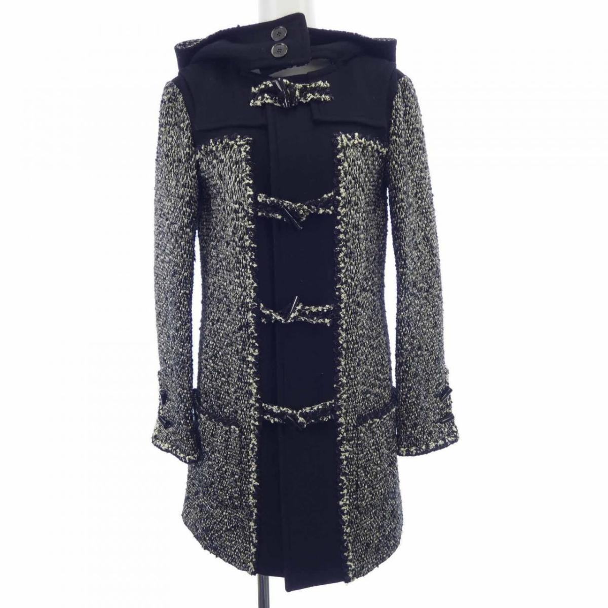 楽天市場】シャネル エレファント ボタン ダッフルコート ブラック