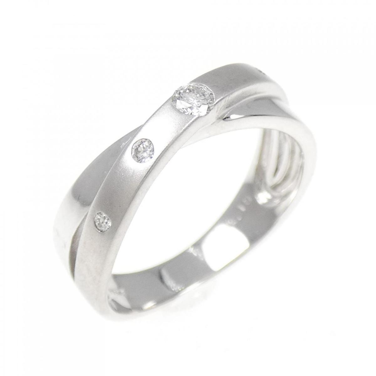 【KOMEHYO】 K10WG ダイヤモンド リング 0.10CT【中古】 【コメ兵】