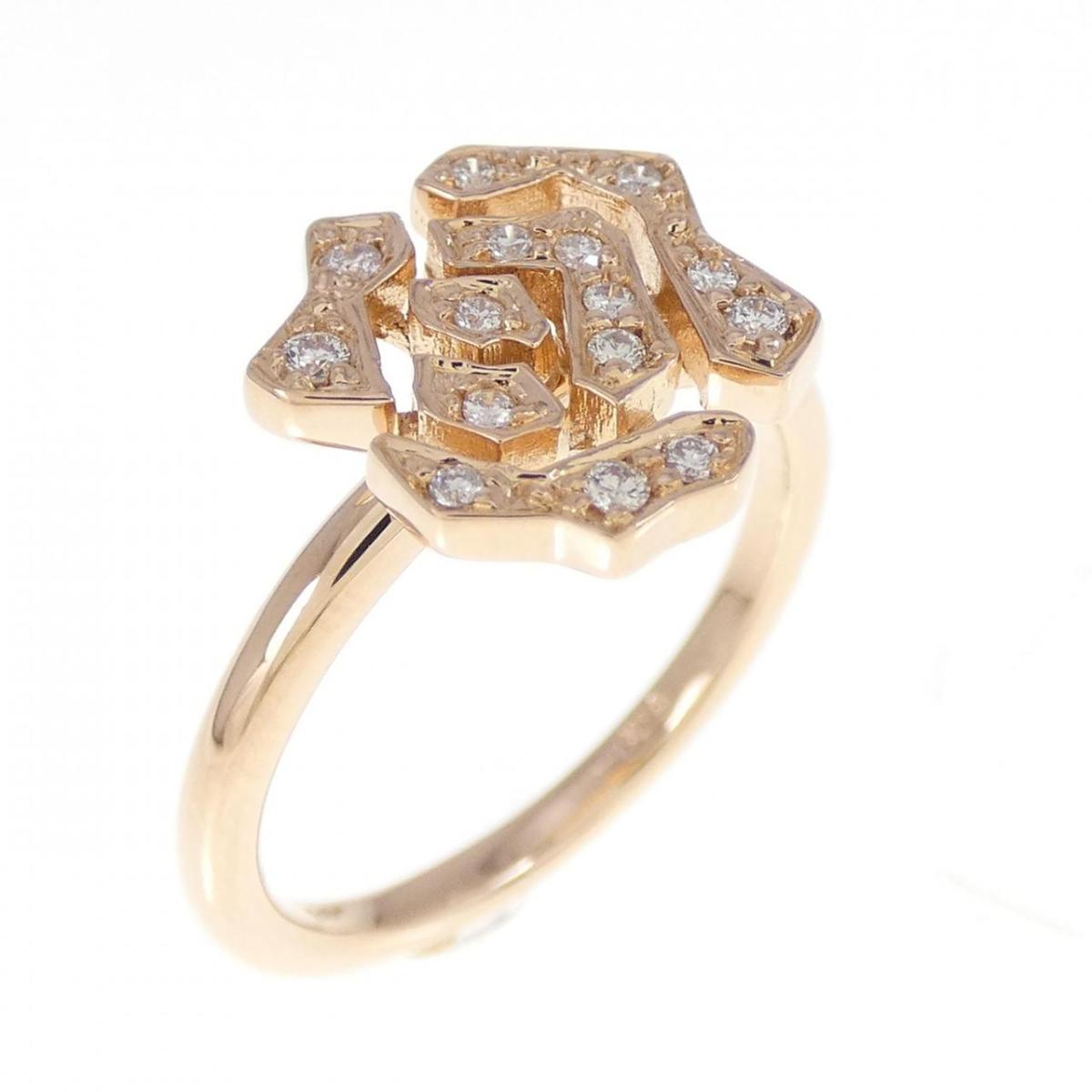 【KOMEHYO】 K18PG ローズ ダイヤモンド リング 0.10CT【中古】 【コメ兵】