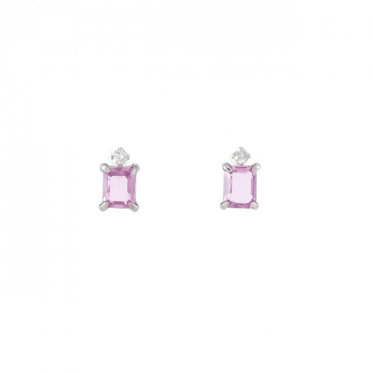 【KOMEHYO】 【リメイク】PT サファイヤ ピアス 0.78CT【中古】 【コメ兵】