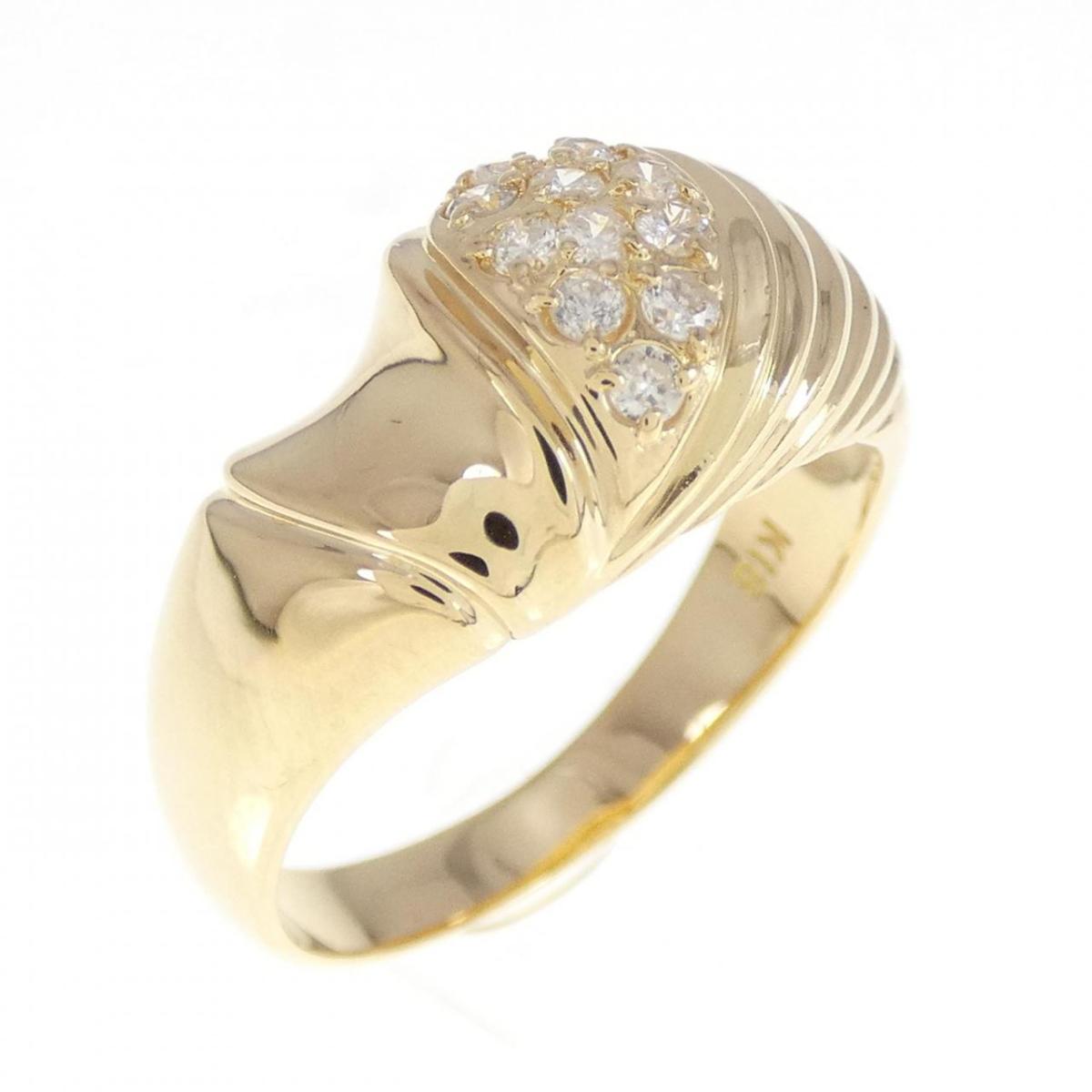 K18YG ダイヤモンド リング 0.16CT【中古】