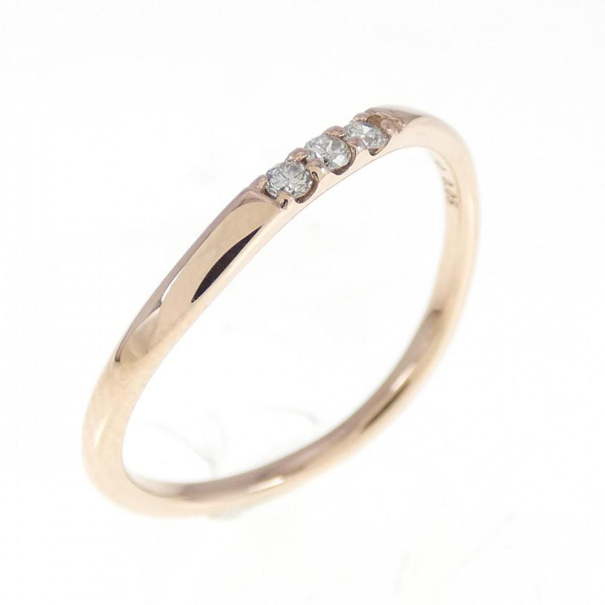 【KOMEHYO】 K10PG ダイヤモンド リング 0.05CT【中古】 【コメ兵】