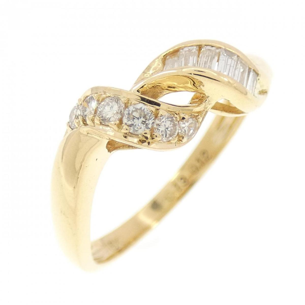 18KYG ダイヤモンド リング 0.13CT【中古】|KOMEHYO ONLINESTORE 店