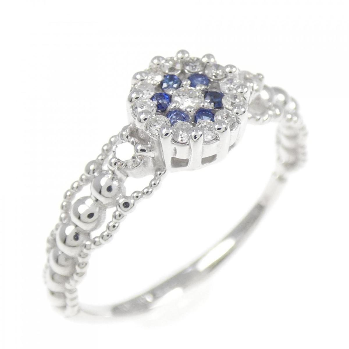 【KOMEHYO】 K18WG サファイヤ リング 0.05CT【中古】 【コメ兵】