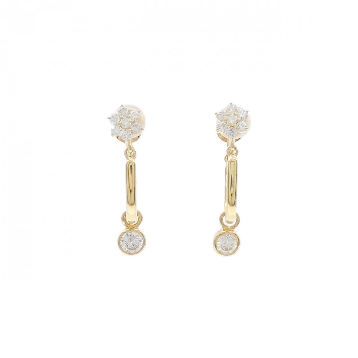 K18YG ダイヤモンド イヤリング 0.80CT【中古】