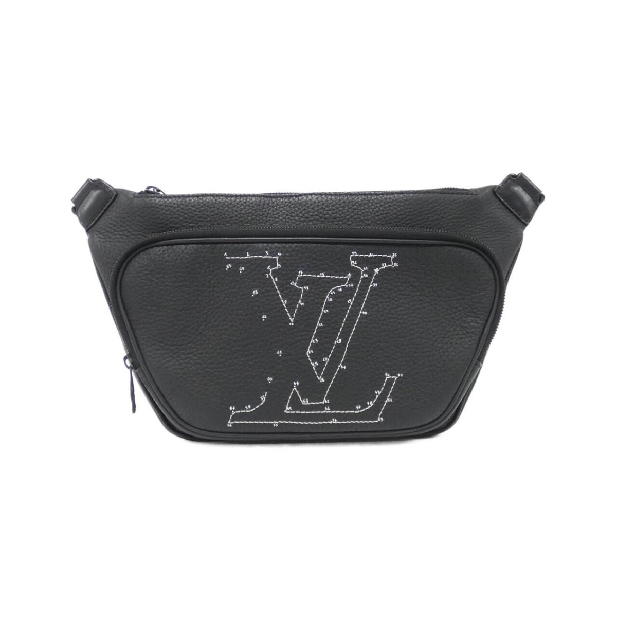 ルイヴィトン シールレザー トランクスリングバッグ M57952 黒　超美品 LOUIS VUITTON 【返品OK】【美品】ルイ ヴィトン トランクス