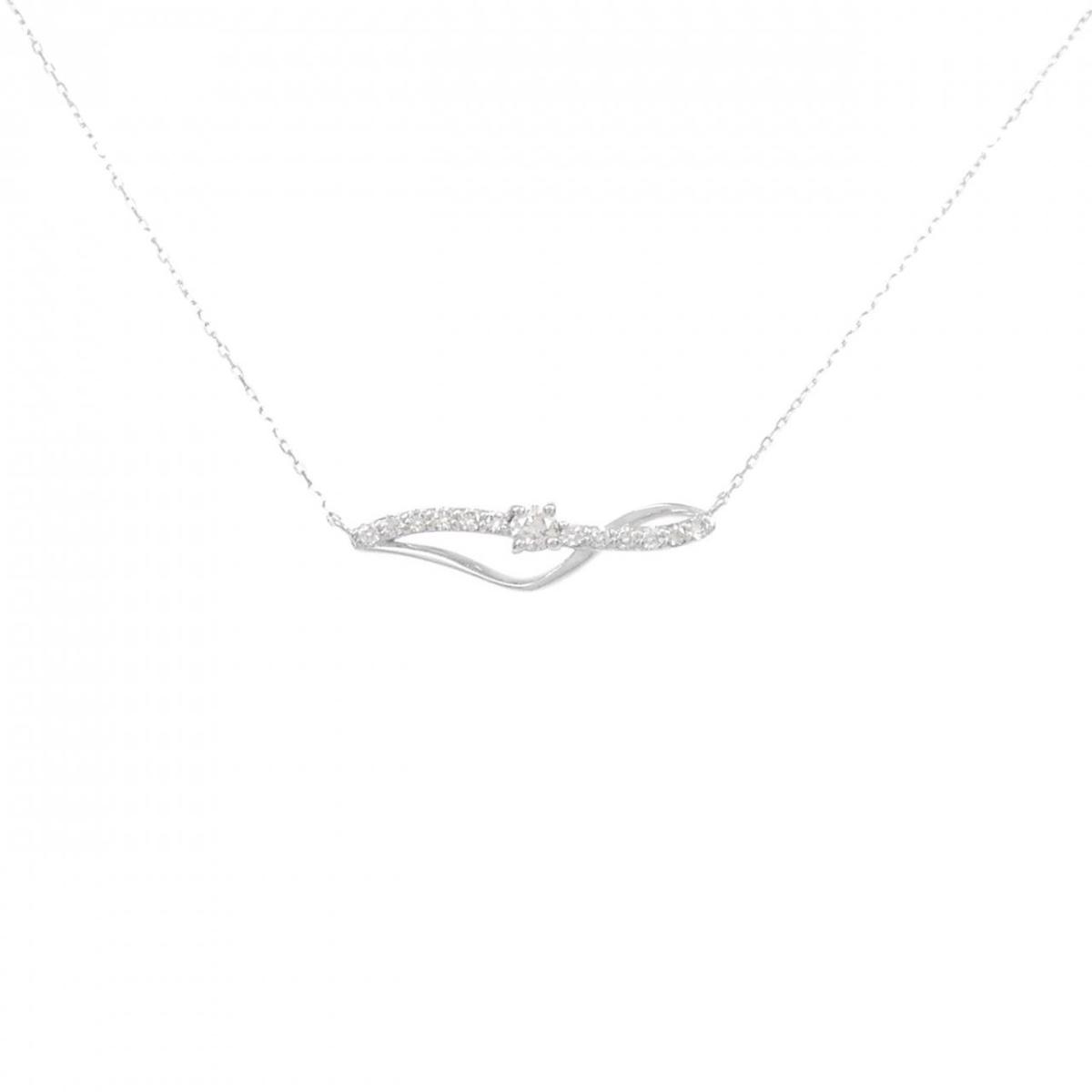 【KOMEHYO】 K18WG ダイヤモンド ネックレス 0.20CT【中古】 【コメ兵】