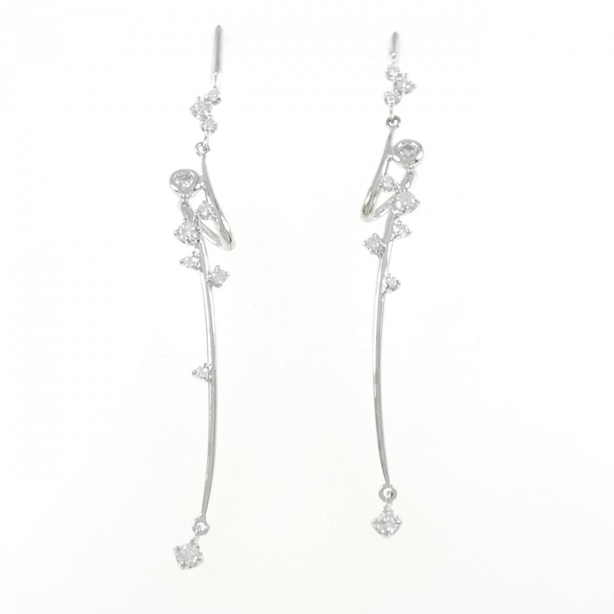 【KOMEHYO】 K18WG ダイヤモンド ピアス 0.60CT【中古】 【コメ兵】