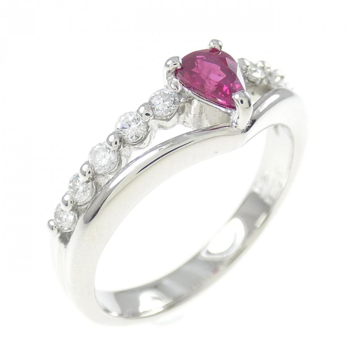 【KOMEHYO】 PT ルビー リング 0.36CT【中古】 【コメ兵】