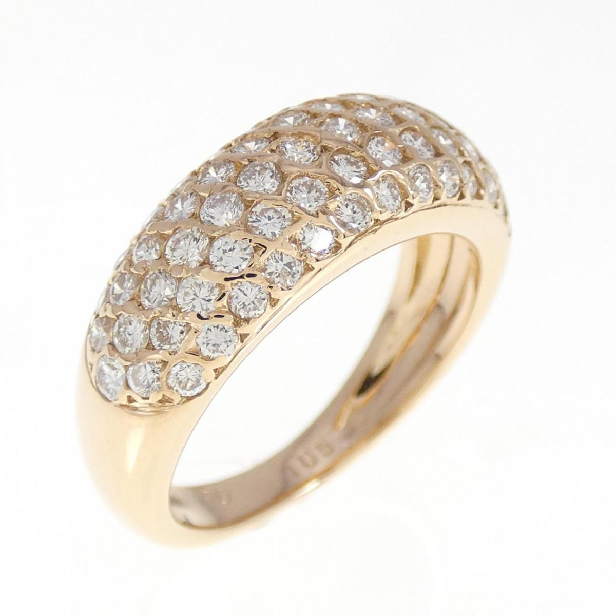 【KOMEHYO】 750PG パヴェ ダイヤモンド リング 1.05CT【中古】 【コメ兵】