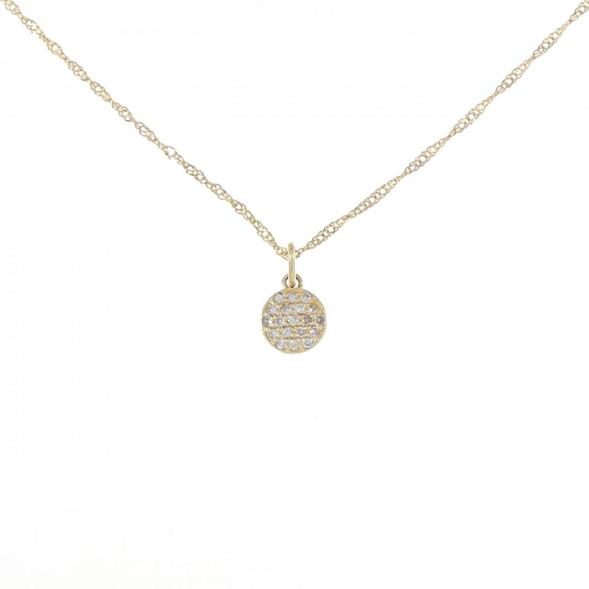 【KOMEHYO】 K18YG ダイヤモンド ネックレス 0.12CT【中古】 【コメ兵】