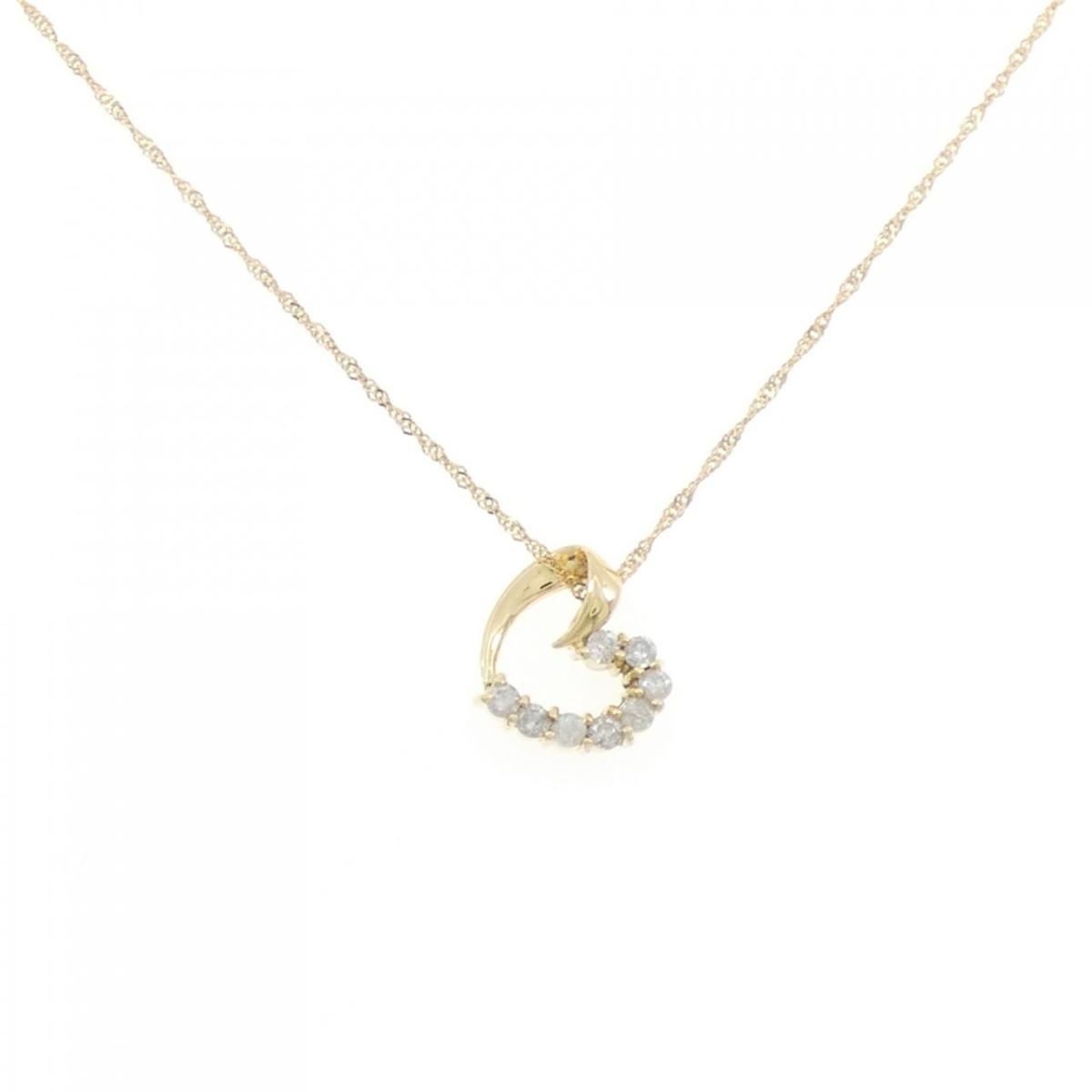 K18YG ハート ダイヤモンド ネックレス 0.15CT【中古】|KOMEHYO ONLINESTORE 店