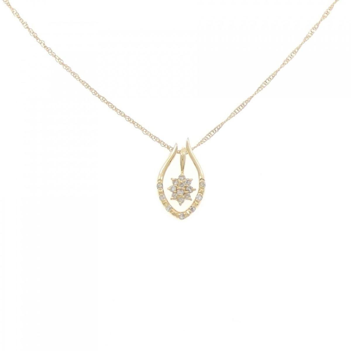 【KOMEHYO】 K18YG 2WAY ダイヤモンド ネックレス 0.12CT【中古】 【コメ兵】