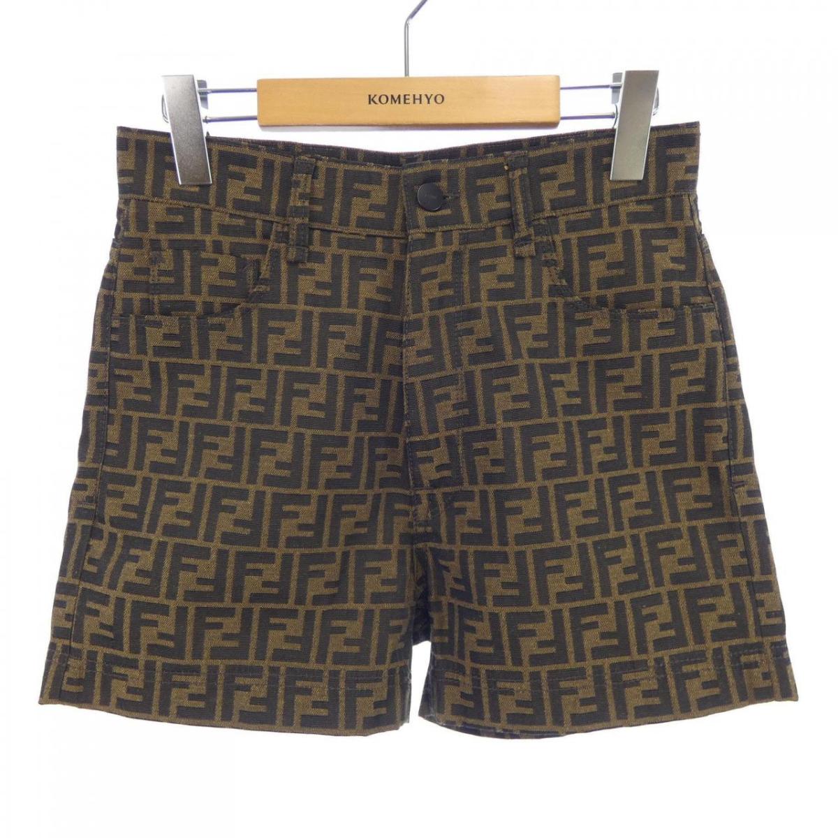 fendi ショートパンツ スイムショーツ テクニカルファブリック ブラウン | Fendi