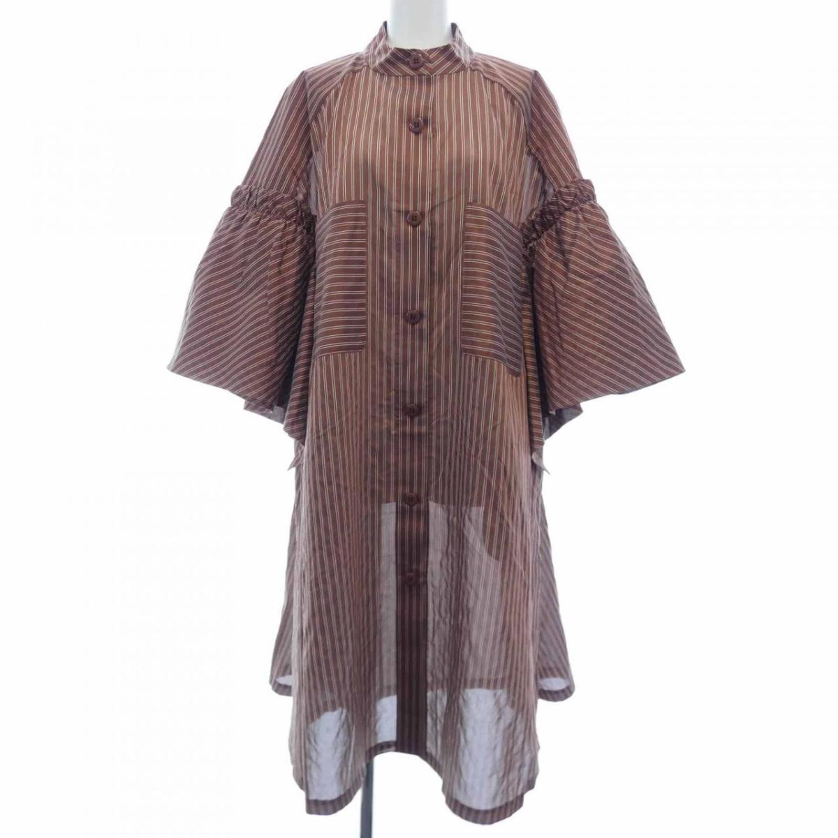 美品　ヒロココシノ　トランク　プリーツロングワンピース　ノースリーブ　38 デニムライクプリーツワンピース／洗える | TRUNK HIROKO