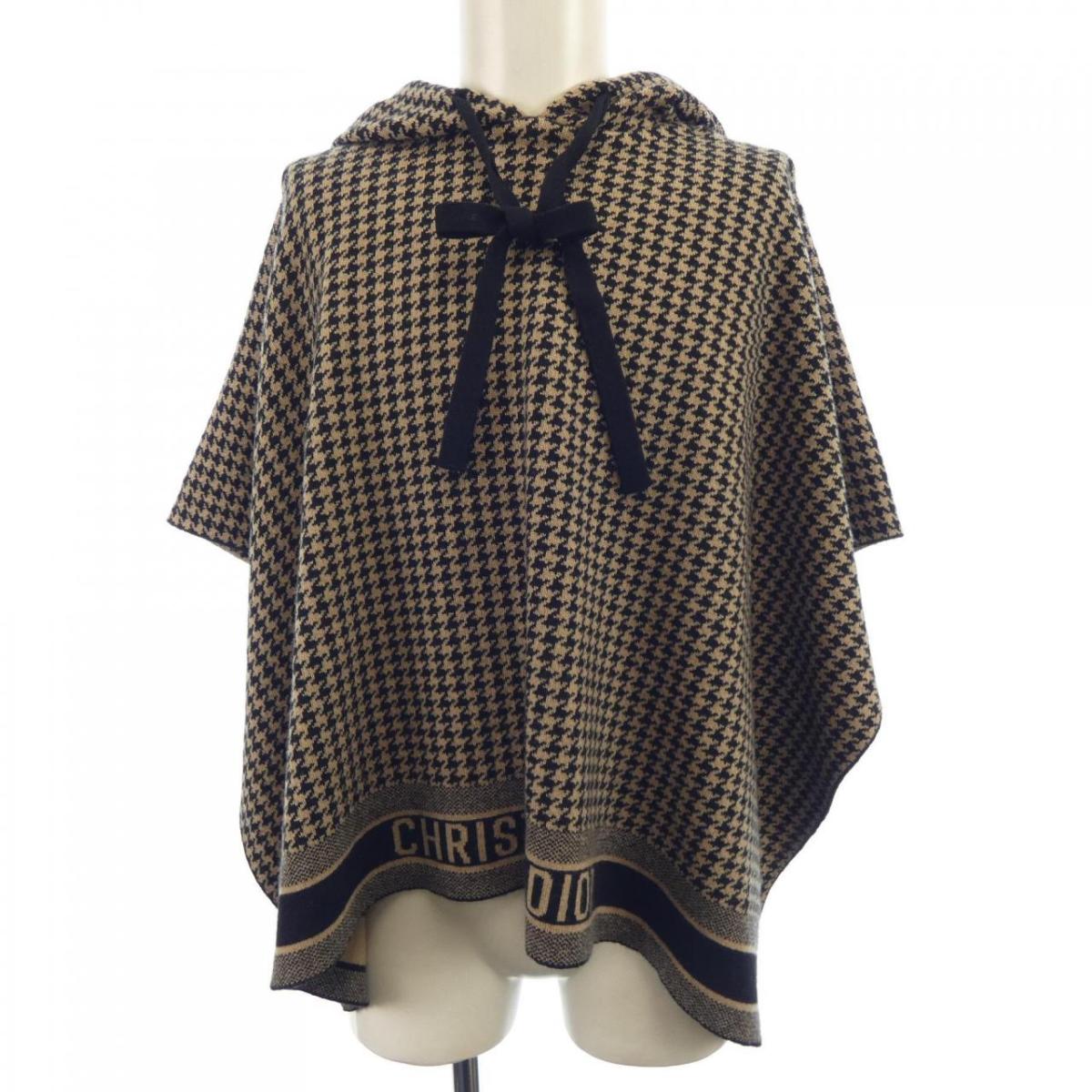 クリスチャンディオール　 ニットコート　千鳥格子 Christian Dior - 【極美品】Christian Dior ニット パーカー