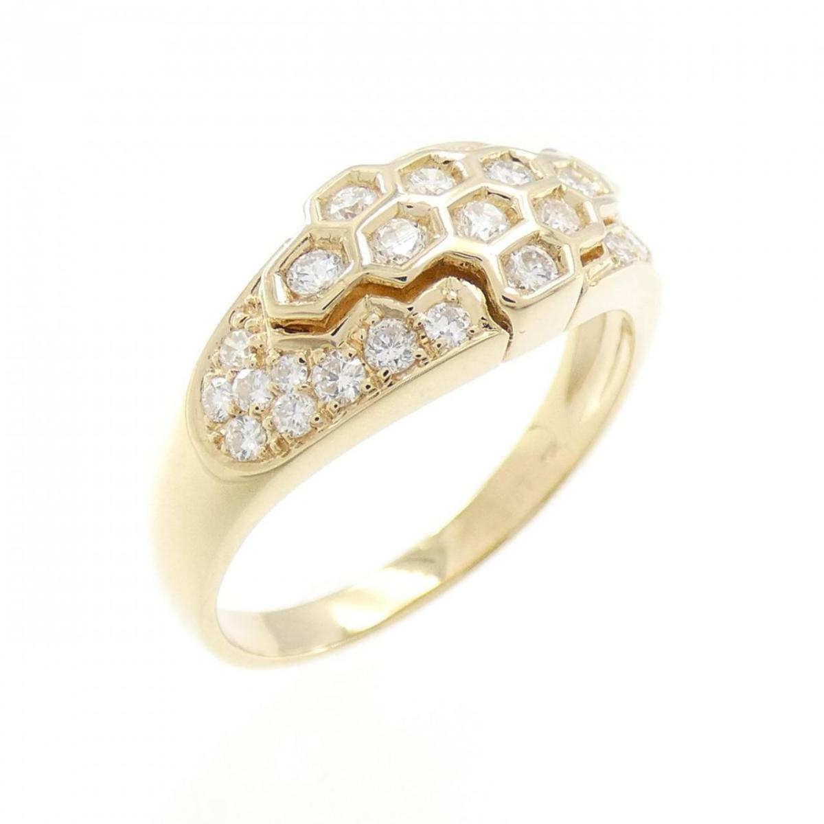 【KOMEHYO】 K18YG ダイヤモンド リング 0.37CT【中古】 【コメ兵】