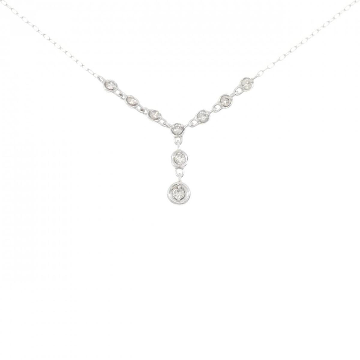 【KOMEHYO】 K18WG ダイヤモンド ネックレス 0.20CT【中古】 【コメ兵】