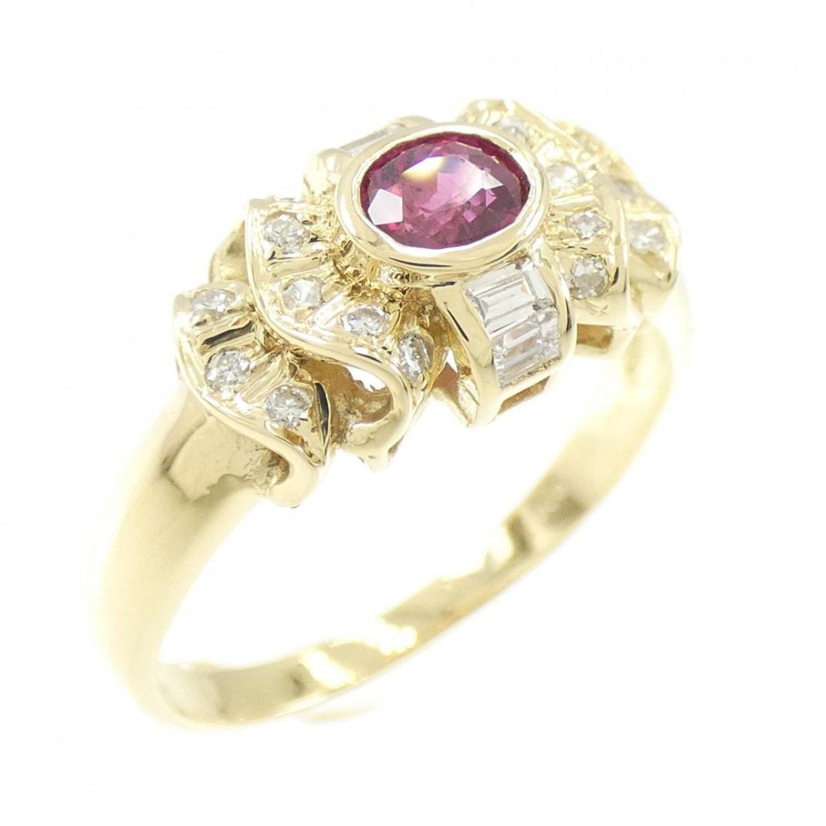 【KOMEHYO】 K18YG ルビー リング 0.44CT【中古】 【コメ兵】