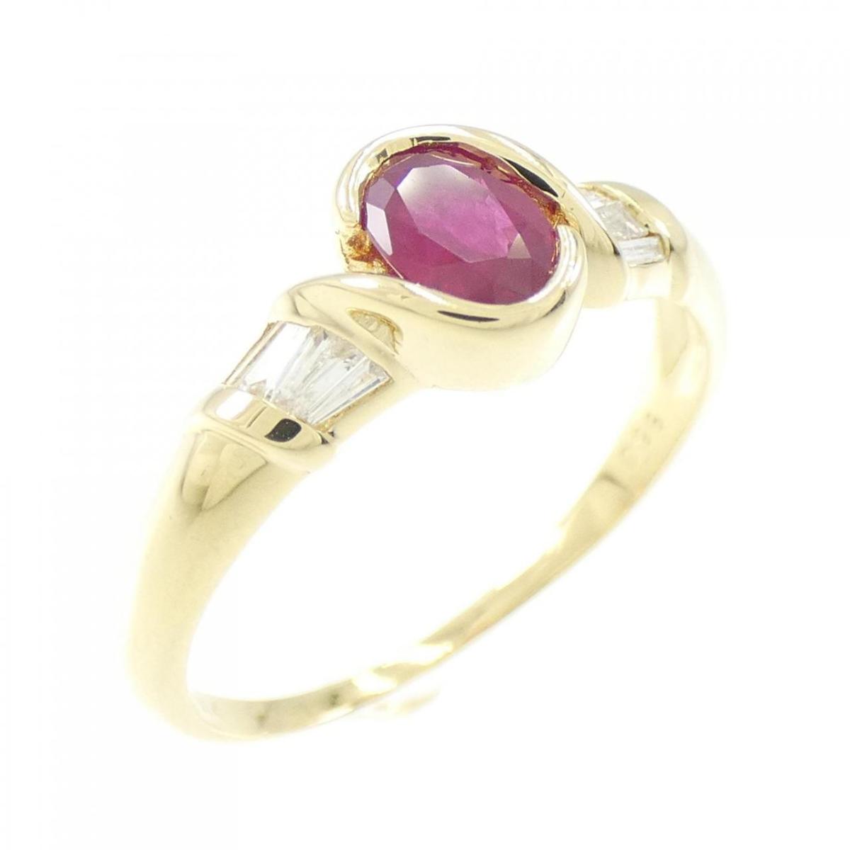 【KOMEHYO】 K18YG ルビー リング 0.98CT【中古】 【コメ兵】