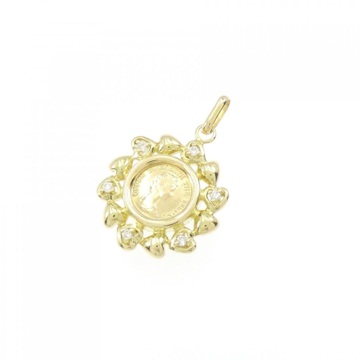 【KOMEHYO】 K18YG ダイヤモンド ペンダント 0.06CT【中古】 【コメ兵】