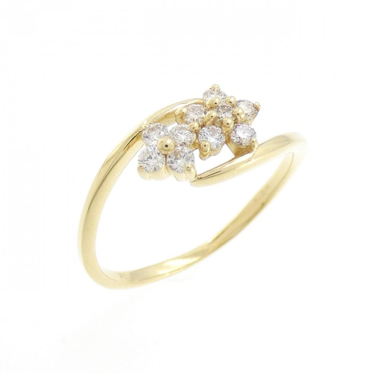 【KOMEHYO】 【新品】K18YG フラワー ダイヤモンド リング 0.20CT【新品】 【コメ兵】