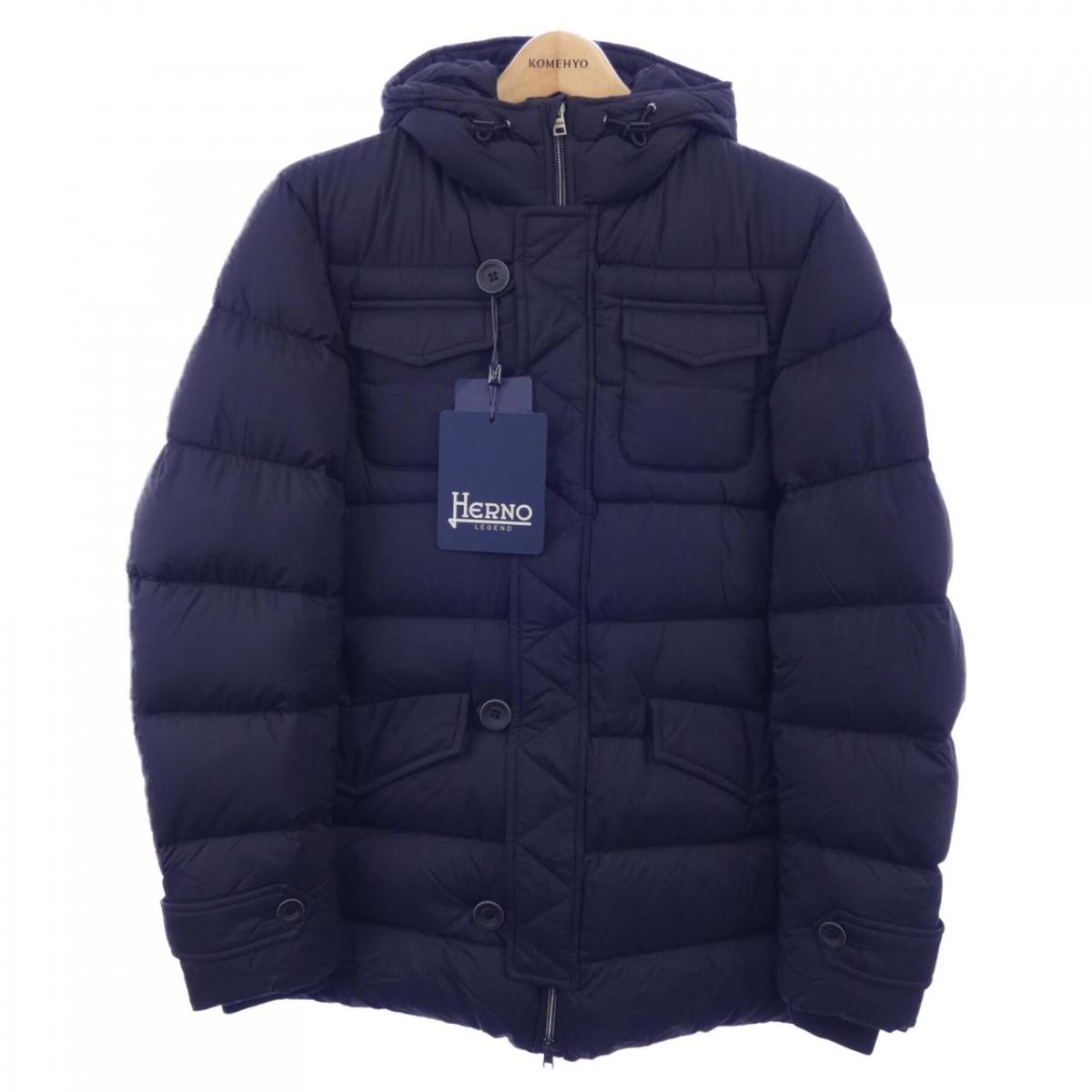 美品 HERNO リゾート ハイブリッドダウン アウター パーカー 近年モデル 近年！極美品✨HERNO リゾート ハイブリッドパーカー ダウンジャケット