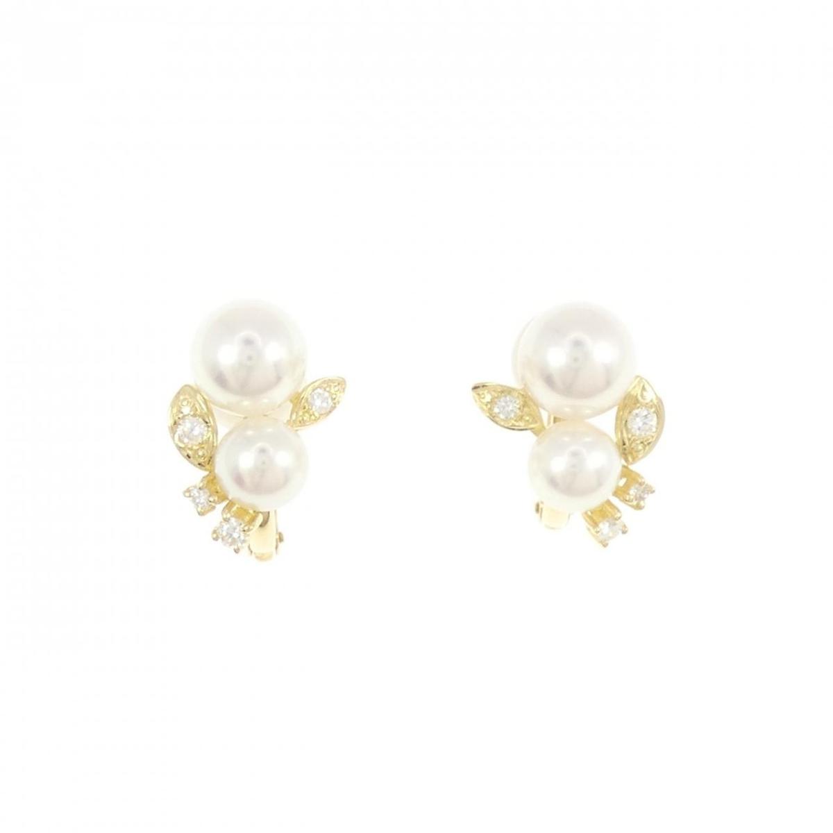 MIKIMOTO 真珠 ピアス ゴールド ロープデザイン 付属品あり MIKIMOTO 真珠 ピアス ゴールド ロープデザイン 付属品あり