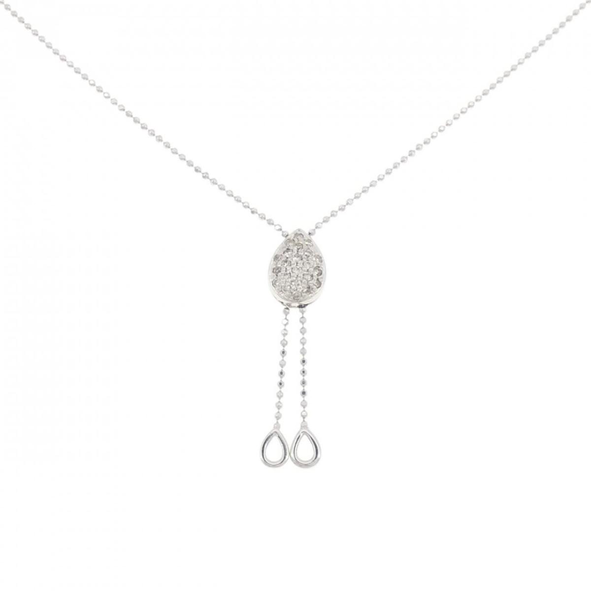 【KOMEHYO】 K18WG ダイヤモンド ネックレス 0.20CT【中古】 【コメ兵】