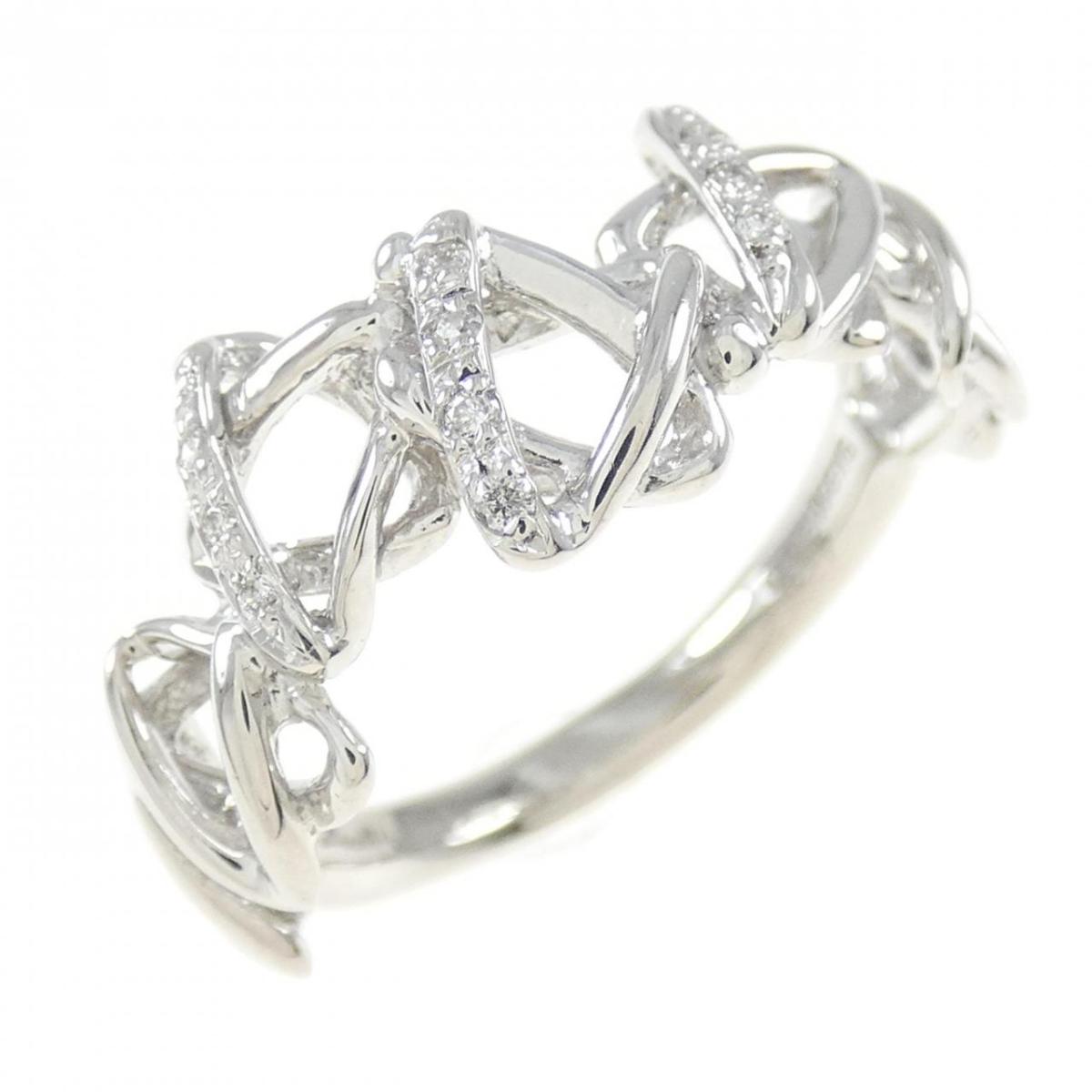 【KOMEHYO】 K18WG ダイヤモンド リング 0.05CT【中古】 【コメ兵】