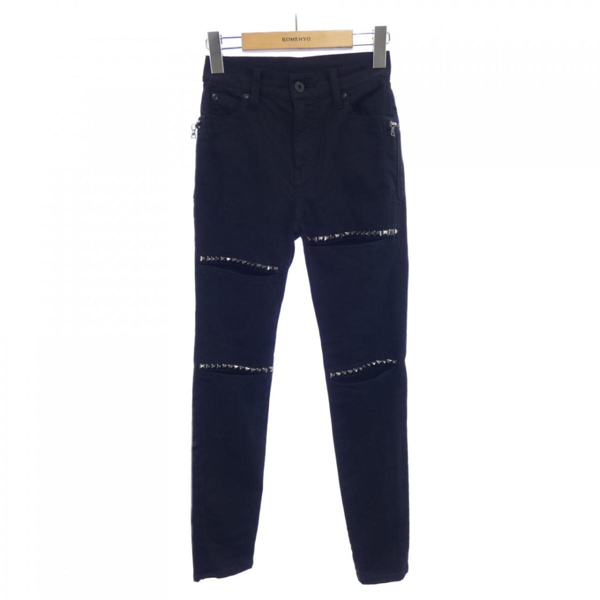 ヒステリックグラマージャガードデニムロング HYSTERIC GLAMOUR（ヒステリックグラマー）の「USED加工デニム