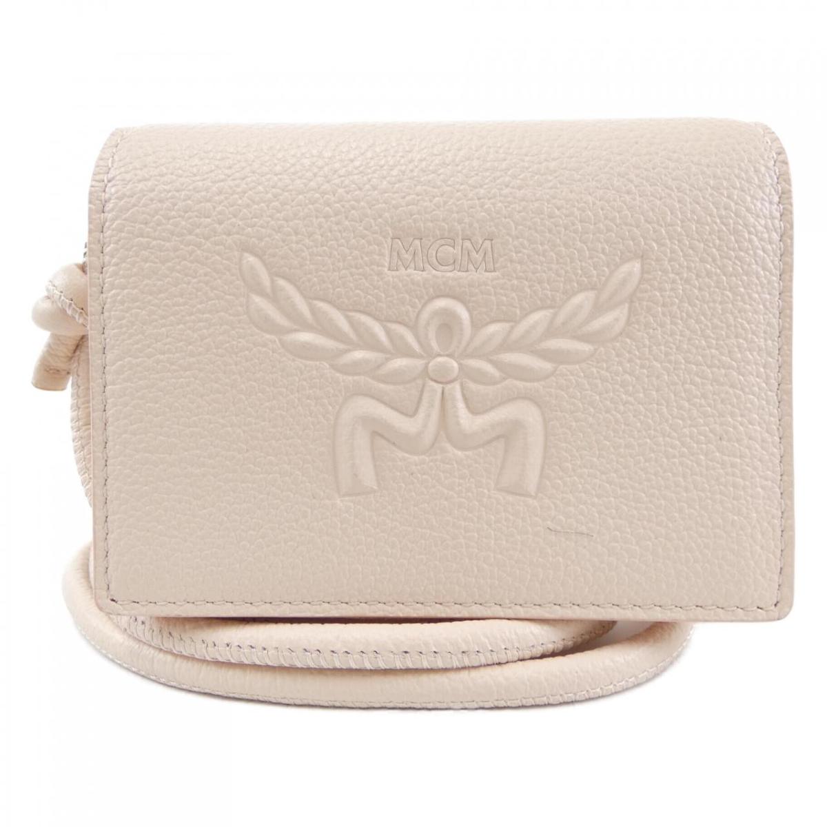 楽天市場】エムシーエム MCM 財布 ピンクxグレーxゴールド レザーx