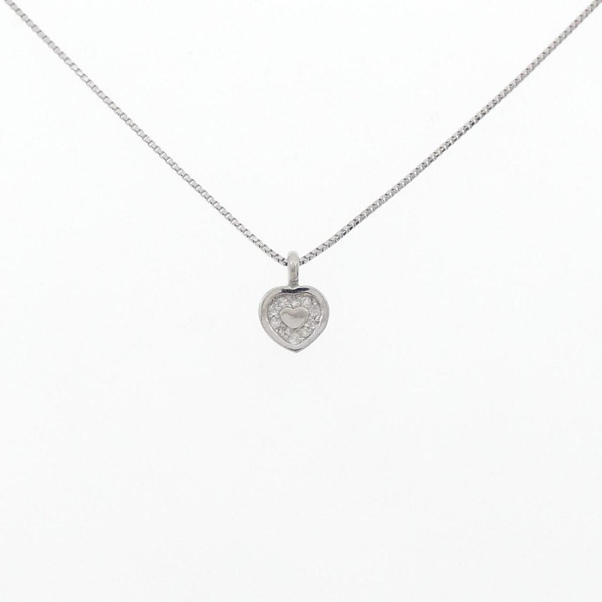 【KOMEHYO】 PT ハート ダイヤモンド ネックレス 0.05CT【中古】 【コメ兵】