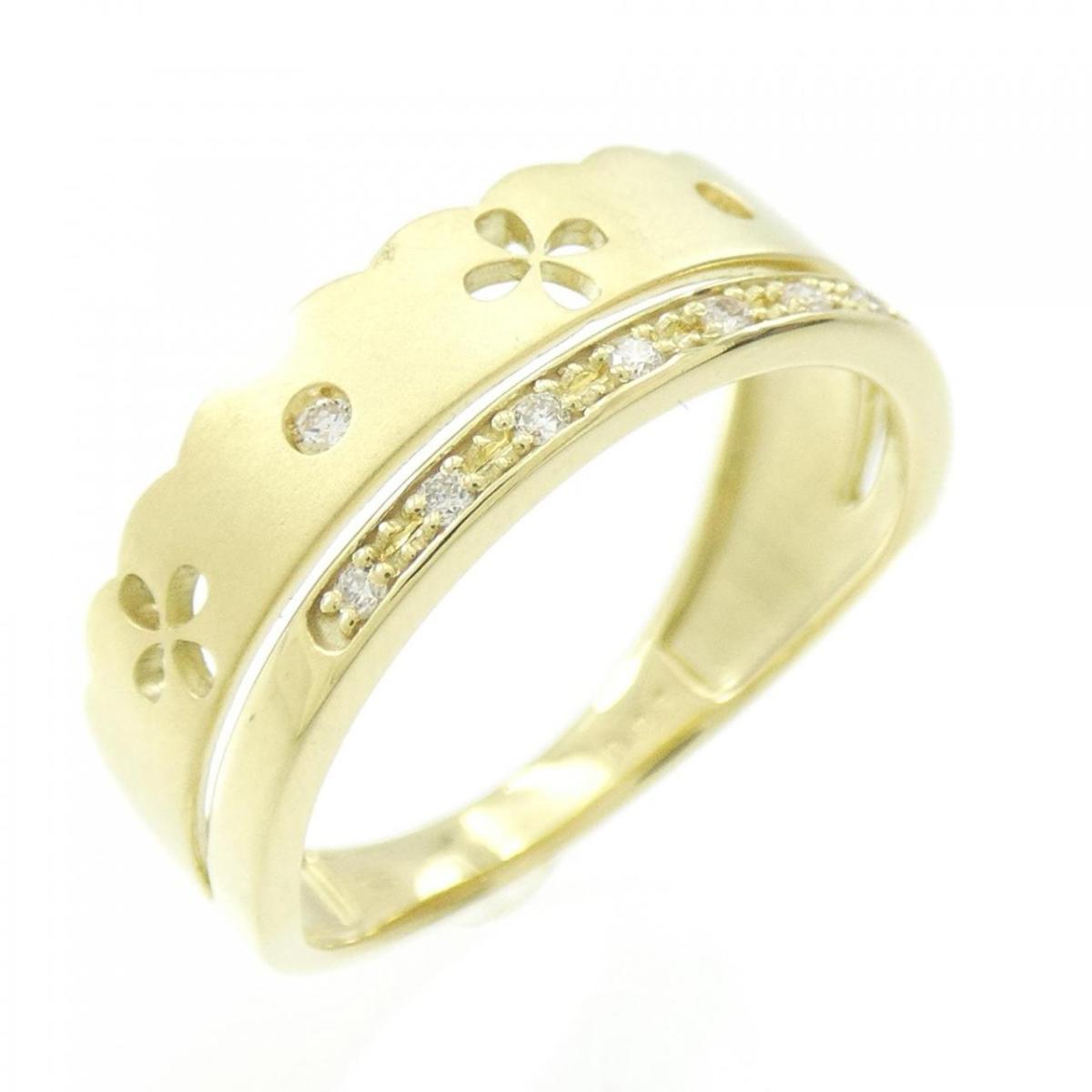 【KOMEHYO】 【新品】K18YG フラワー ダイヤモンド リング 0.06CT【新品】 【コメ兵】