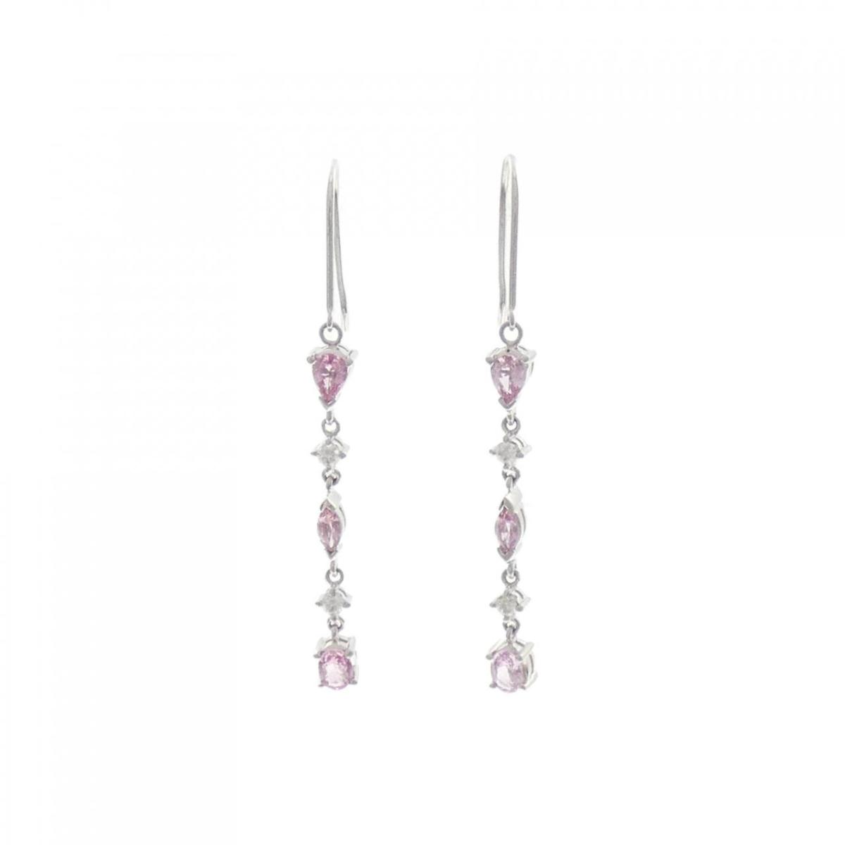 【KOMEHYO】 K18WG サファイヤ ピアス 0.92CT【中古】 【コメ兵】