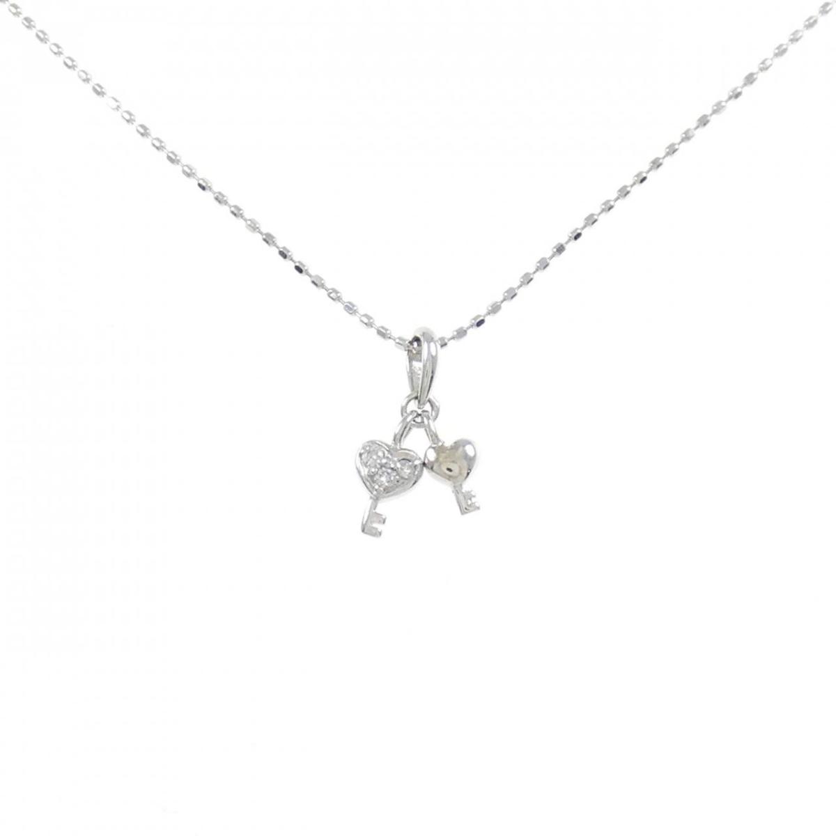 【KOMEHYO】 K18WG ダイヤモンド ネックレス 0.02CT【中古】 【コメ兵】
