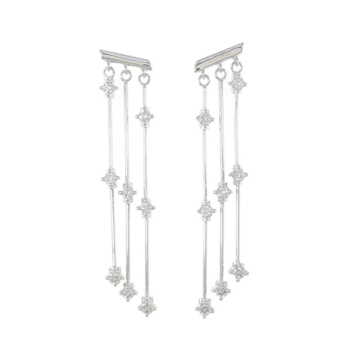 【KOMEHYO】 K18WG ダイヤモンド ピアス 0.50CT【中古】 【コメ兵】