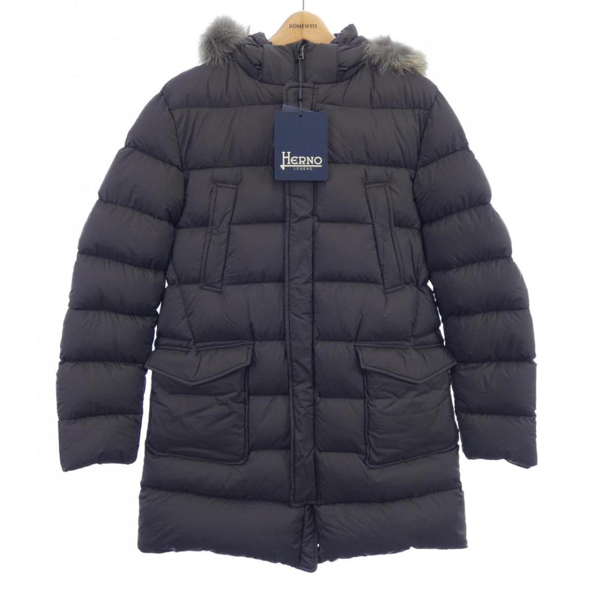 【美品】HERNO ダウンコート ブラック 44 楽天市場】古着 Herno ヘルノ ラミナーシリーズ ダウンコート 44