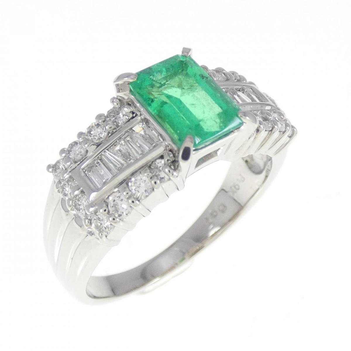 【KOMEHYO】 PT900 エメラルド リング 0.97CT【中古】 【コメ兵】