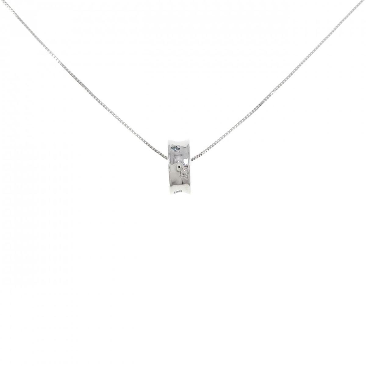 【KOMEHYO】 K10WG ダイヤモンド ネックレス 0.06CT【中古】 【コメ兵】